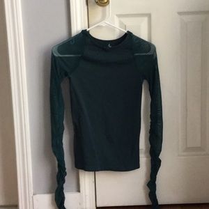 Free people see less scrunch sleeve top